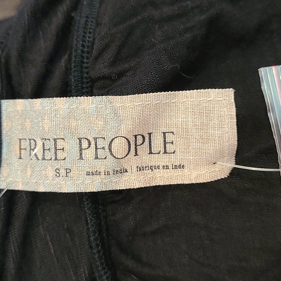 NWT Free People One Shoulder Square Neck Fairuza Black Sequin Tunic Tank Top - Picture 3 of 7